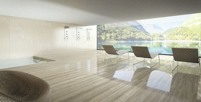 Керамогранит Travertino Santa Caterina Soft 6 mm 750x375 фото №5