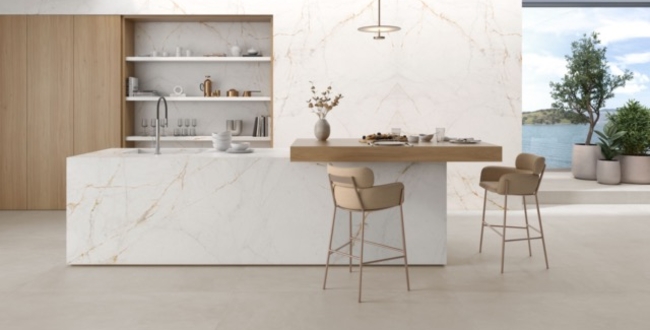 Porcelain stoneware worktop Lucca Gold 320х160x12(+) фото №3