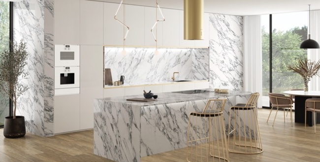 Porcelain stoneware worktop Arabescato White 320х160х12(+) фото №3