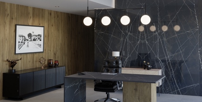 Porcelain stoneware worktop Marquina Black 320х160х12(+) фото №3