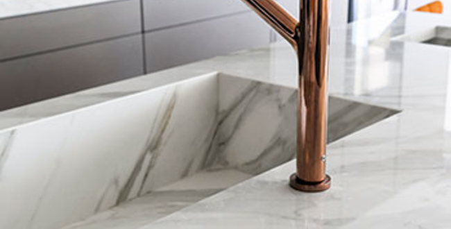 Countertope from ceramic Neolith Calacatta Gold Polished 12 mm 1600x3200 фото №12