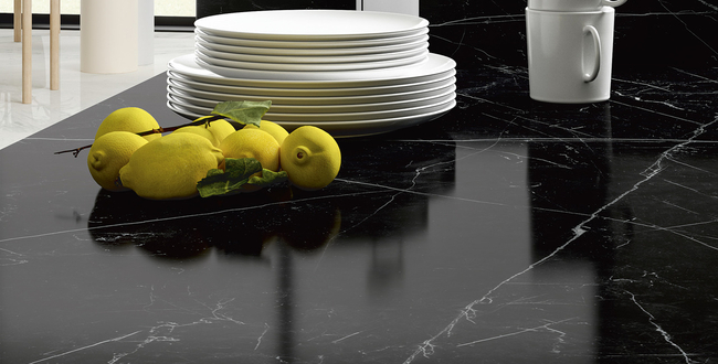 Porcelain countertope Dark Marquina Silky 320x160х12 фото №4