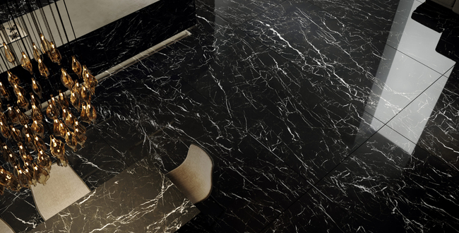 Porcelain stoneware Tagina MARQUINA NERO 80x80x6 фото №3
