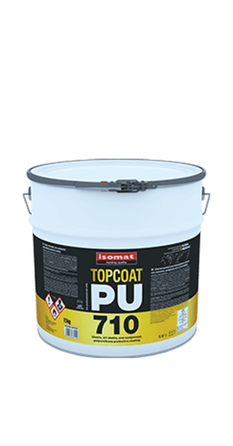TOPCOAT-PU 710 Однокомпонентне, еластичне, стійке до ультрафіолетового випромінювання поліуретанове захисне покриття. фото №1