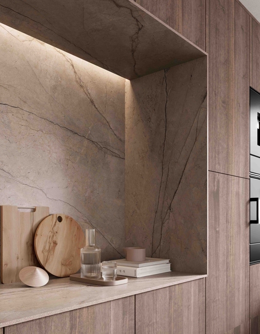 Porcelain stoneware worktop Nebula Brown фото №3