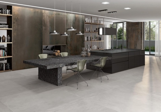 Porcelain stoneware worktop Cosmopolita Silver фото №3